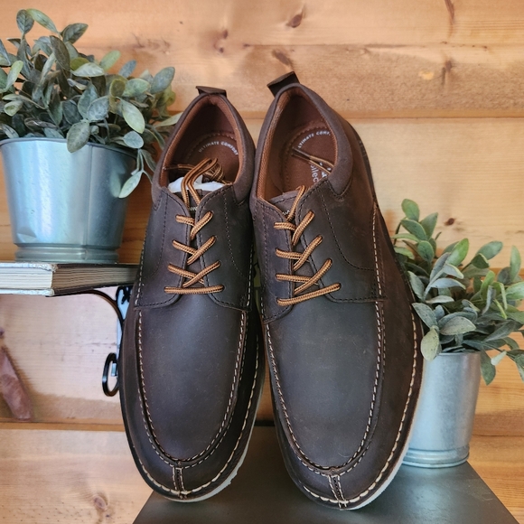 Clarks Eastridge Moc Toe Oxford Dark Brown Leather Casual Dress Shoe Prep‎ Sz 13 main image 11